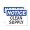 Signmission Clean Supply, 14 in W x Rectangle, Vinyl Decal OS-2PACK-NS-D-1014-L-10633 - alternate 1